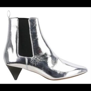 Isabel Marant Dawell Silver Metallic low heel Chelsea boot - 38